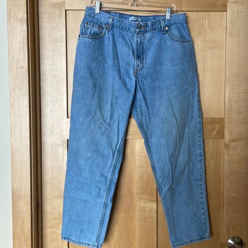 Levi’s Womens Y2K 550 Relaxed Tapered Jeans Cotton Mom‎ Jeans Light Wash 16S